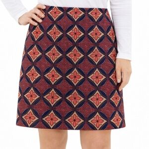 Ann Taylor Size 10P Women Skirt Geometric Patterned Pencil Skirt Back Zip